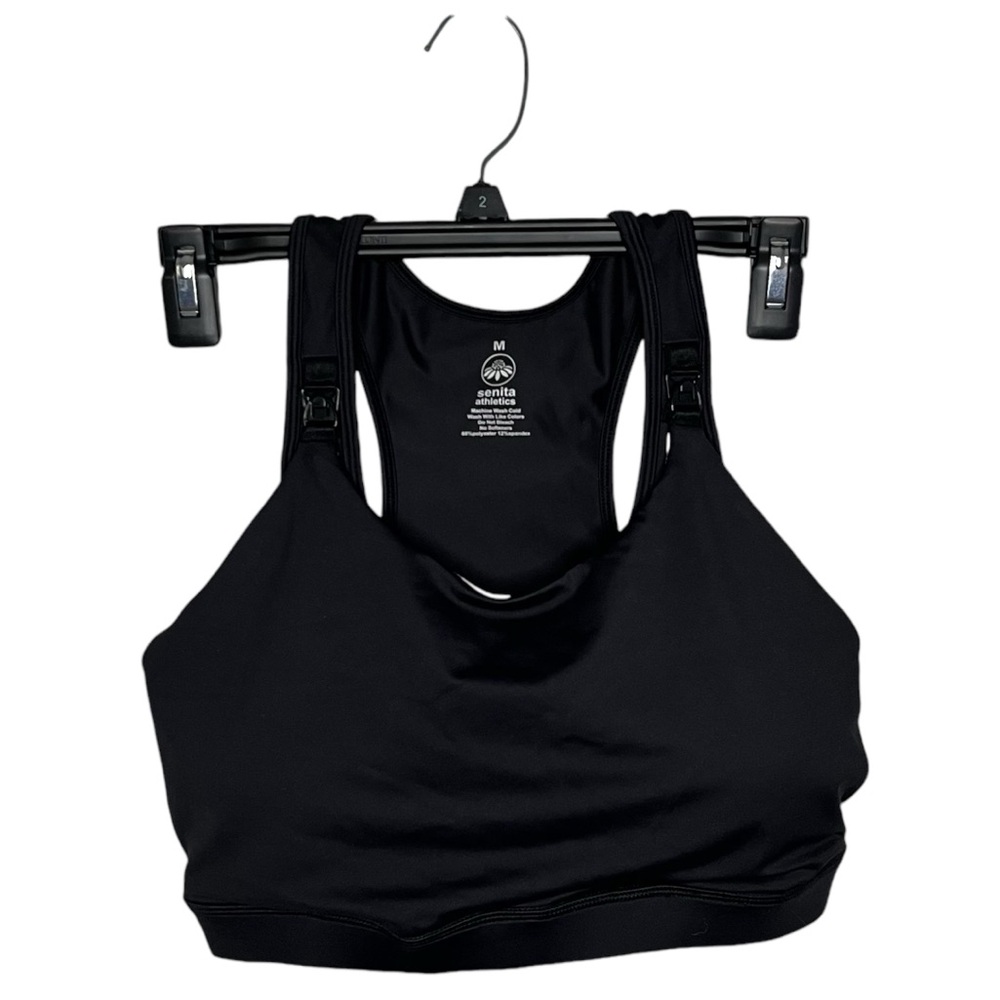 Senita Athletics | Nursing Sports Bra | Black | Mediun